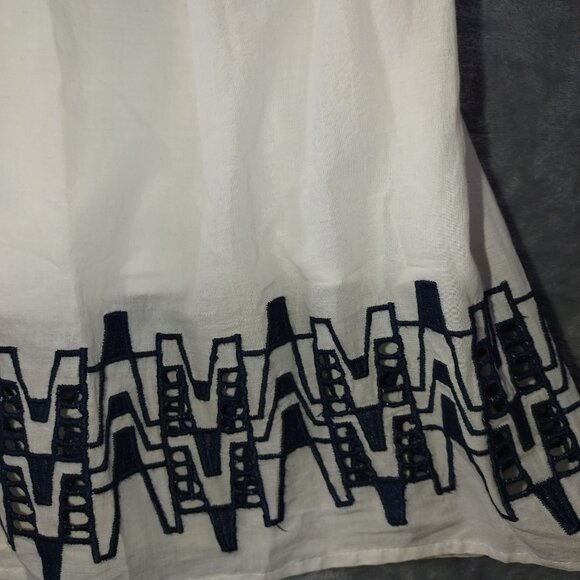 Old Navy Womens Sleeveless Sundress Smocked Back Size L White Vacation Cruise - Picture 10 of 16